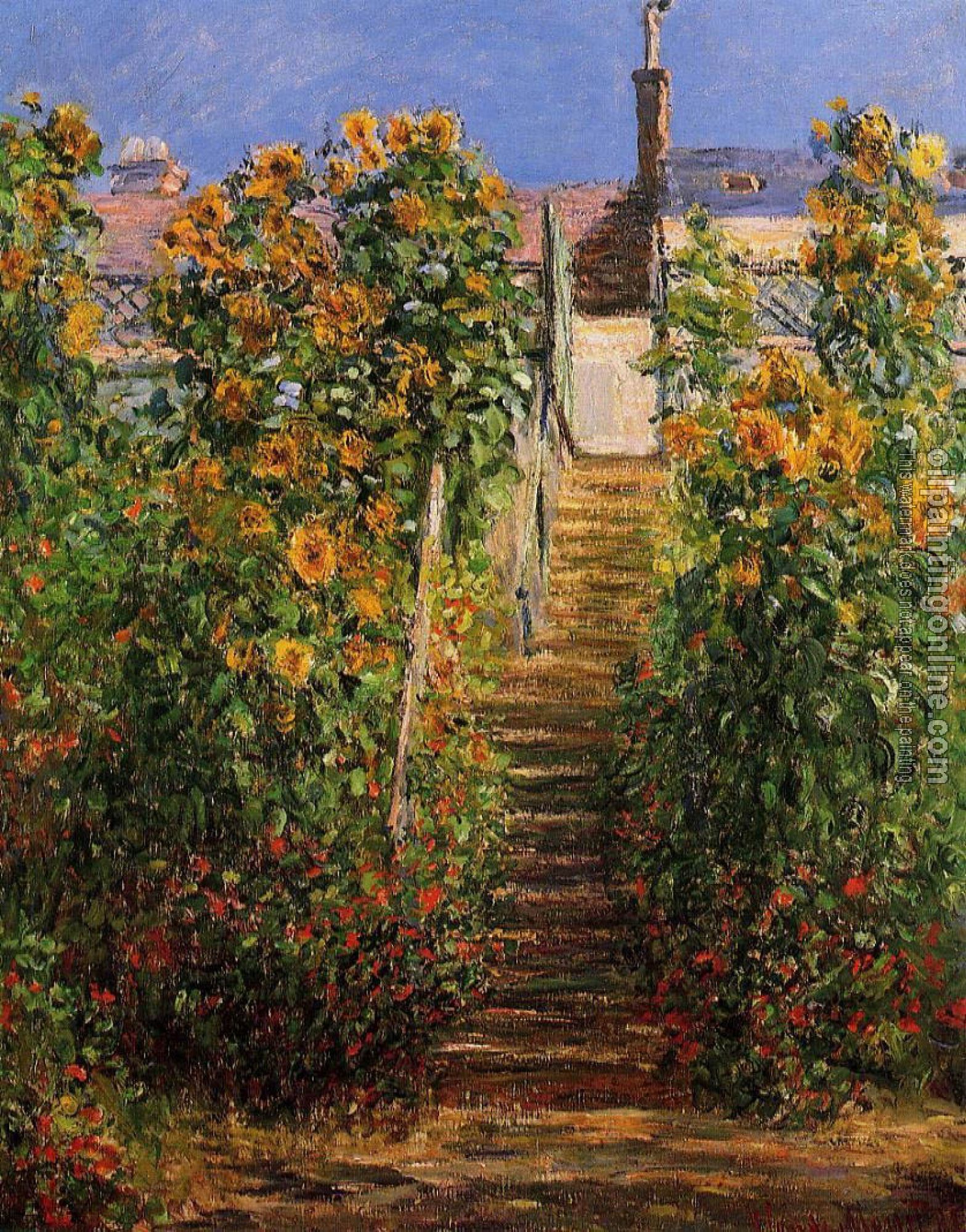 Monet, Claude Oscar - The Steps at Vetheuil